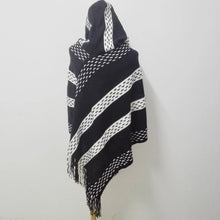 New Striped Hooded Poncho Sweater - GG Classy Boutique 