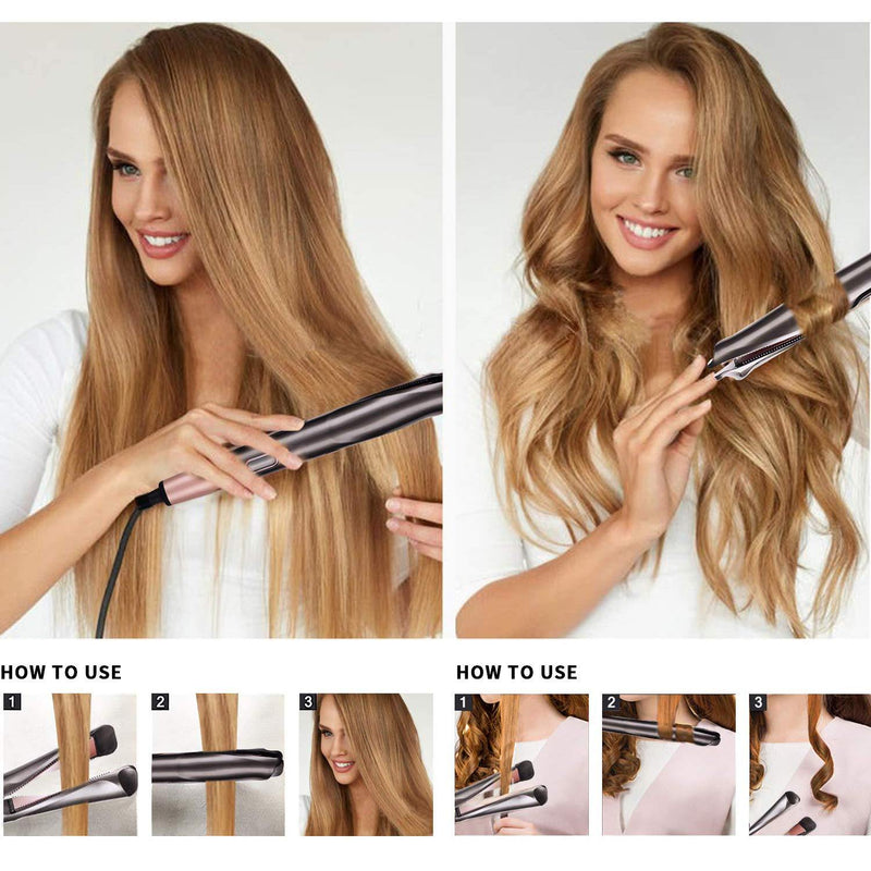 New 2-in-1 Twist Straightening Curling Iron Hair Straightener - GG Classy Boutique 