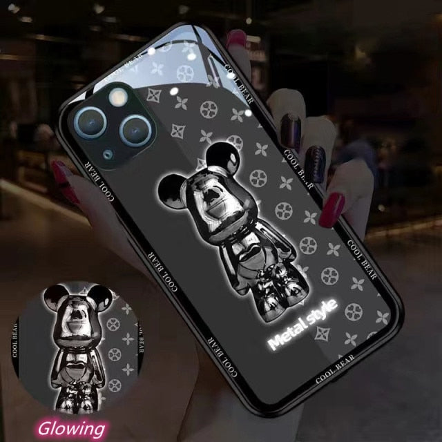 Cute Smart LED 3D Robot Phone Case
