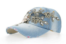 Variety Rhinestone &Crystal Cotton Denim Hat - GG Classy Boutique 
