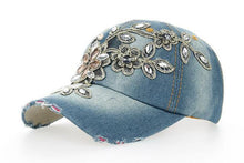 Variety Rhinestone &Crystal Cotton Denim Hat - GG Classy Boutique 