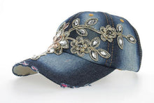 Variety Rhinestone &Crystal Cotton Denim Hat - GG Classy Boutique 