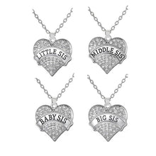 Sister's Crystal Heart Pendant - GG Classy Boutique 