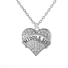 Sister's Crystal Heart Pendant - GG Classy Boutique 