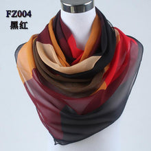 Women Silk Chiffon Scarf Geometric Print - GG Classy Boutique 
