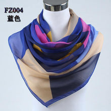 Women Silk Chiffon Scarf Geometric Print - GG Classy Boutique 