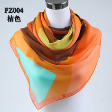Women Silk Chiffon Scarf Geometric Print - GG Classy Boutique 