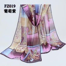 Women Silk Chiffon Scarf Geometric Print - GG Classy Boutique 