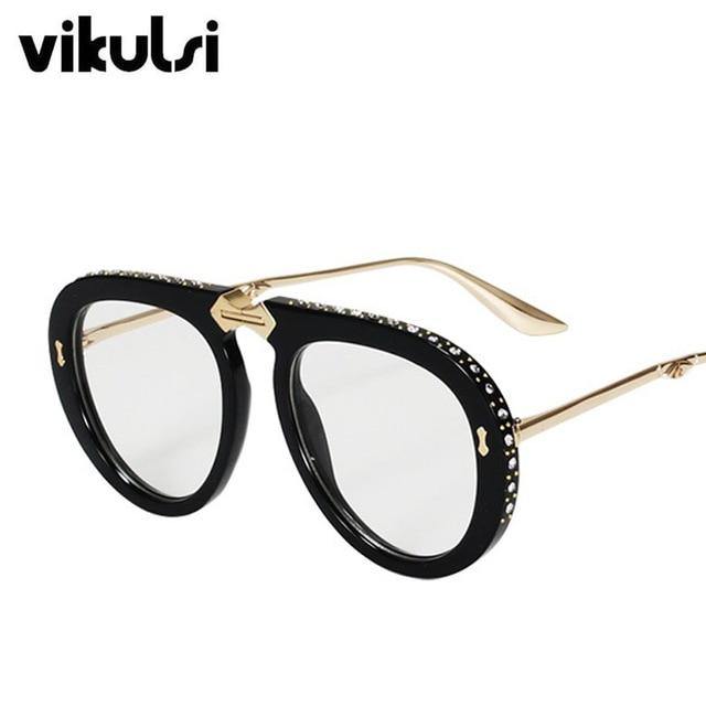 Luxury Folding Diamond Frame Sunglasses - GG Classy Boutique 